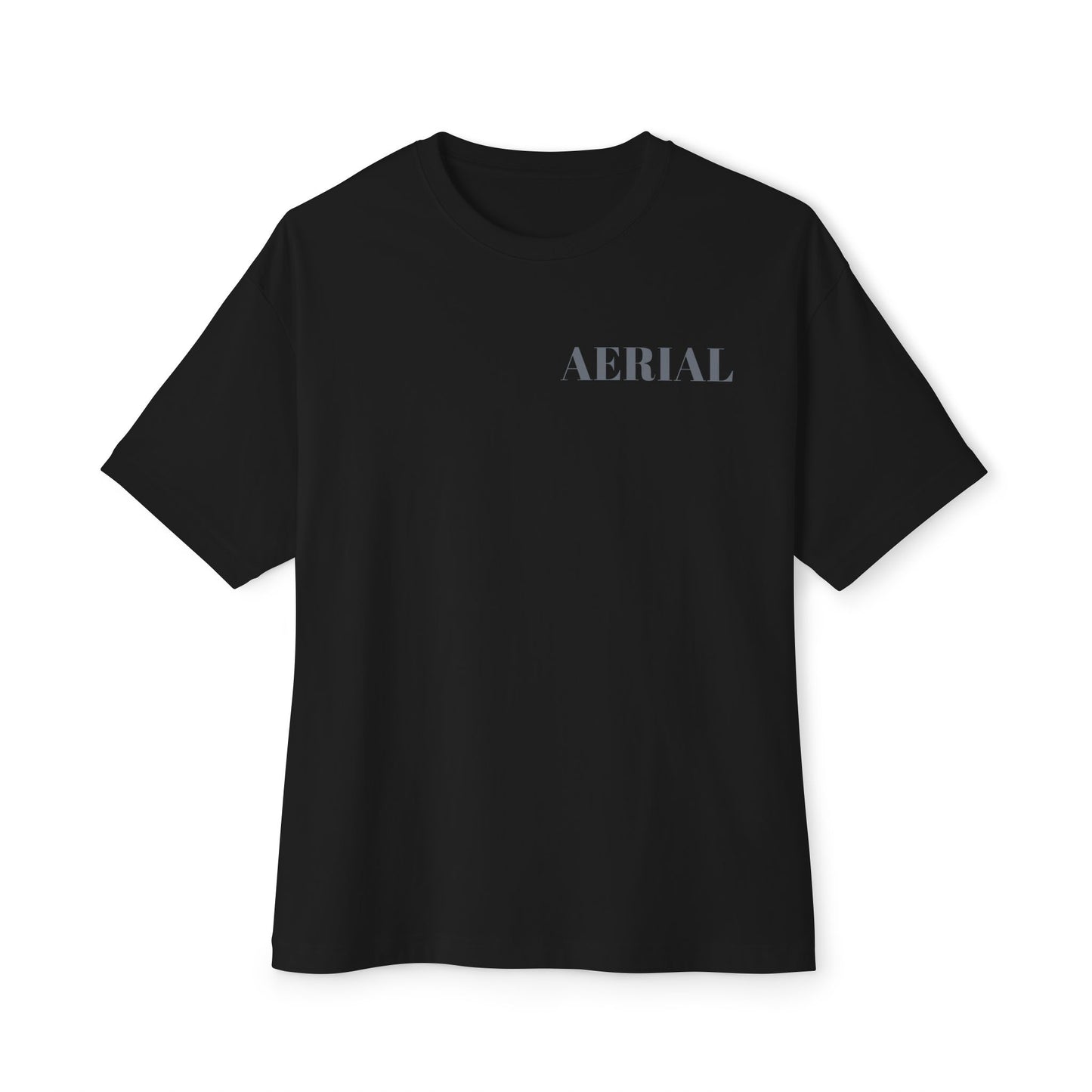 Aerial Boxy Tee — Minimalist White Oversized T-Shirt with 'AERIAL' Text