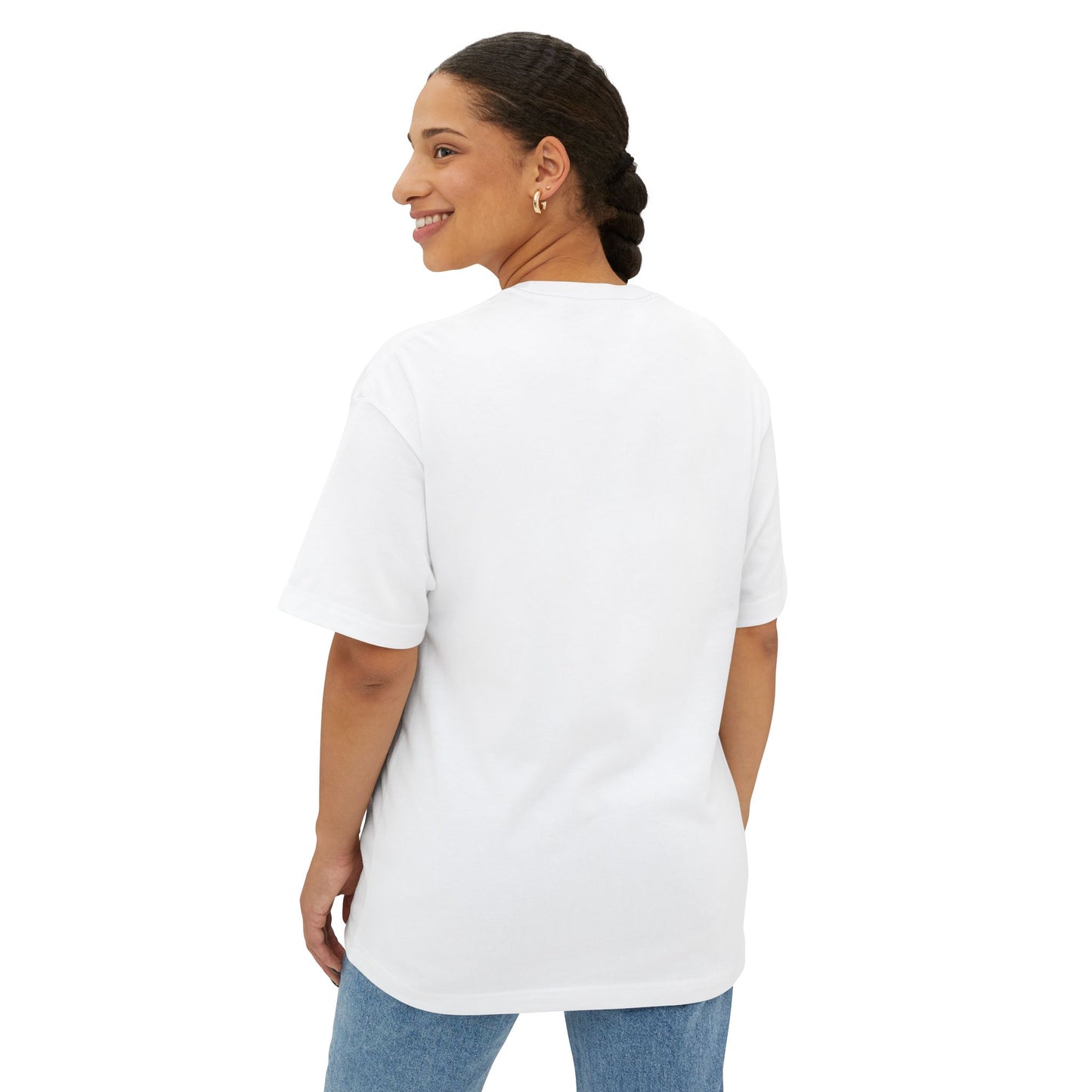 Aerial Boxy Tee — Minimalist White Oversized T-Shirt with 'AERIAL' Text